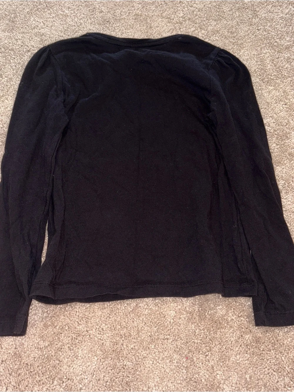 Faded Glory Black Long Sleeve Tee with Colorful 